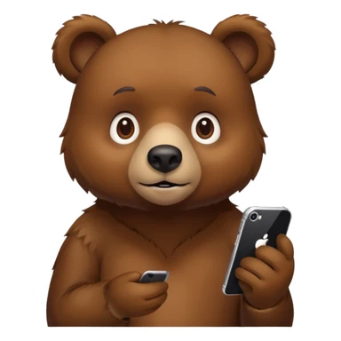A bear cooking an iphone sticker