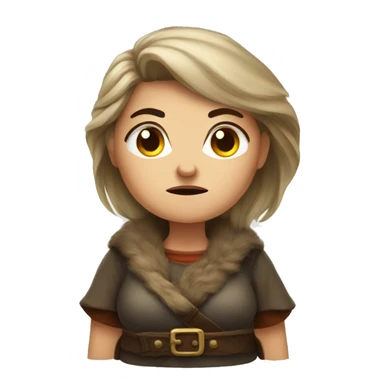 Female grumpy dwarf sticker