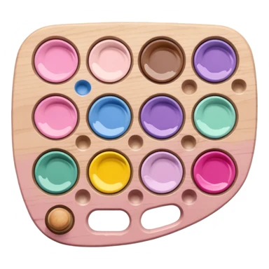 pale pink painting palette sticker