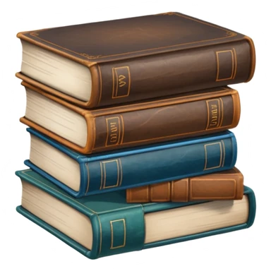 stack of old books sticker