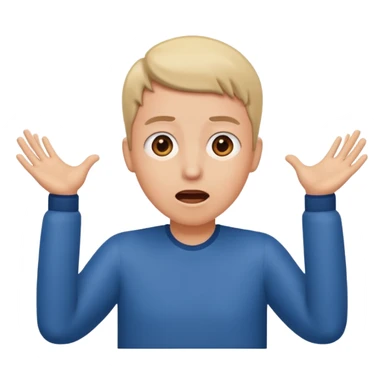 Surprised with shoulders raised sticker