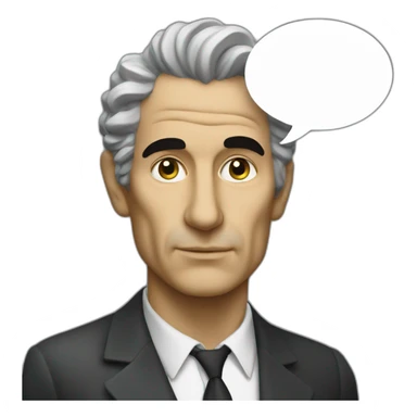 Aldo Moro with a thinking bubble sticker