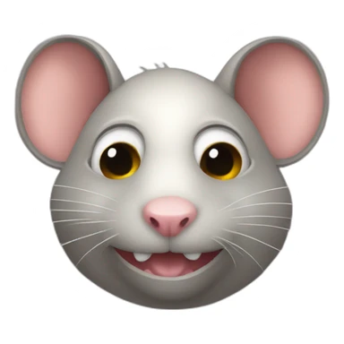 rat scary costume sticker
