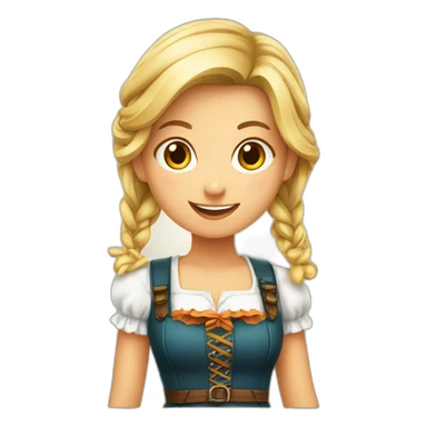 Octoberfest girl sticker