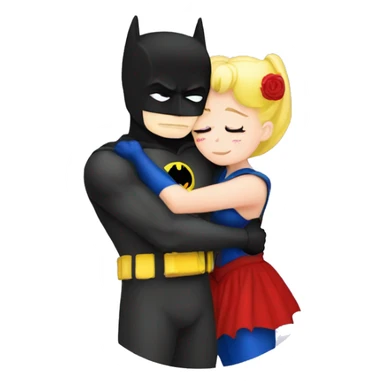 Batman hugs Sailor Moon  sticker