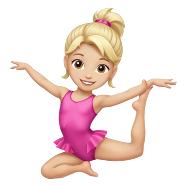 Pink dancer-gymnast with blonde hair (kids) sticker