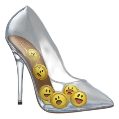 Ripple-XRP-Currency clear-vinyl heels-pumps sticker