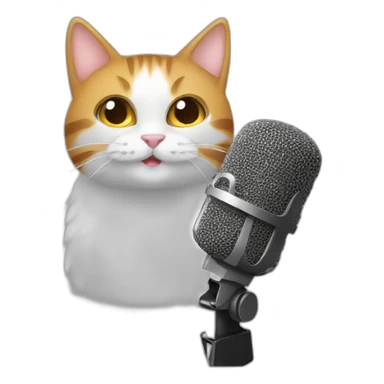 Sing microphone with cat sticker