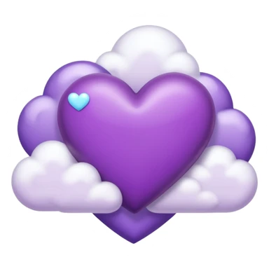 purple heart with a cloud sticker