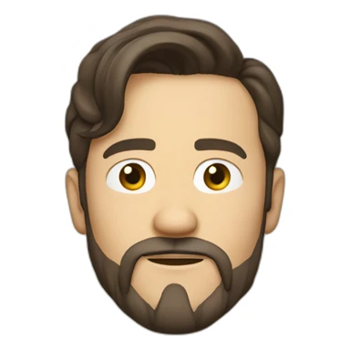 Joseph Gordon levitt with a goatee sticker