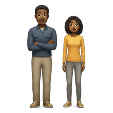 Tall ans small people sticker