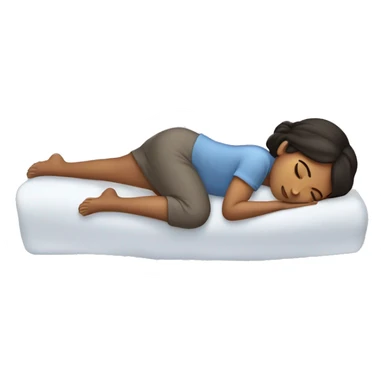 Girl with dark brown hair eyes closed sleeping sticker