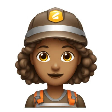 Brown Safety girl sticker