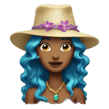 Wearing a Hat, the Mermaid Beauty sticker