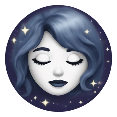 Selena white moon astrology sign sticker