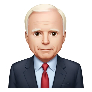 senator john mccain in a suit sticker