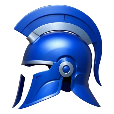 royal blue and silver spartan helmet sticker
