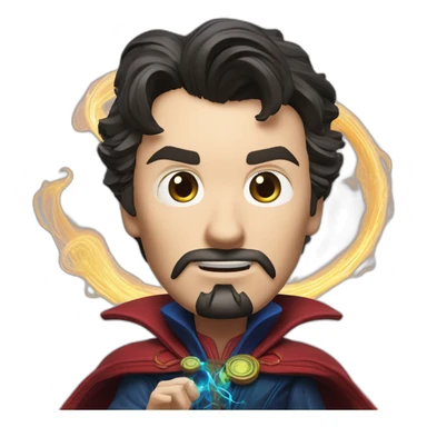 Doctor Strange, casting a spell in hyper-realistic style. sticker