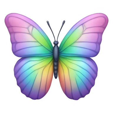 Pastel rainbow butterfly  sticker