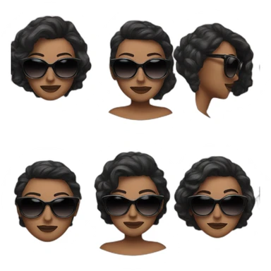 Beautiful woman in black sunglasses having a conversation sticker
