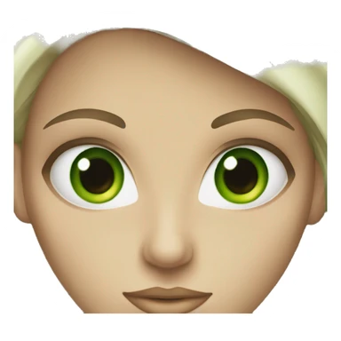 white women green eyes sticker
