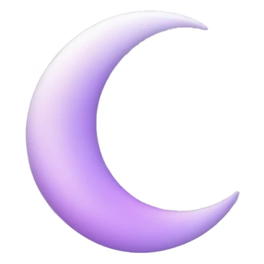 Pastel lilac-gradient crescent sticker