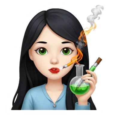 Bedrotting girl smoking out of a bong  sticker