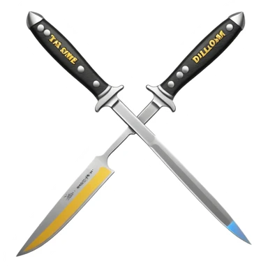 Throwing knife that says that's some Dillom shit  sticker