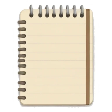 small beige notebook
 sticker