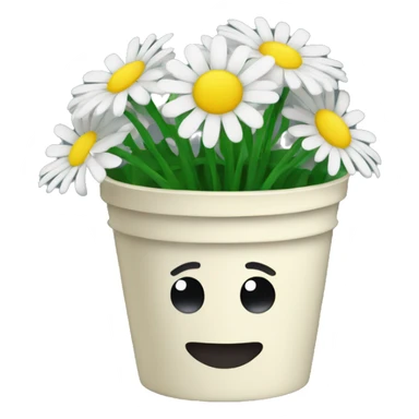 Daisy flower bucket sticker