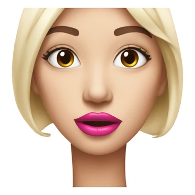 Pink lipstick sticker