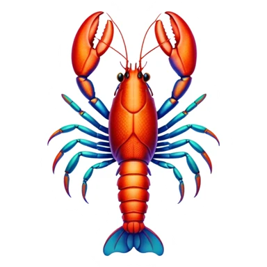 Fluorescent lobster sticker