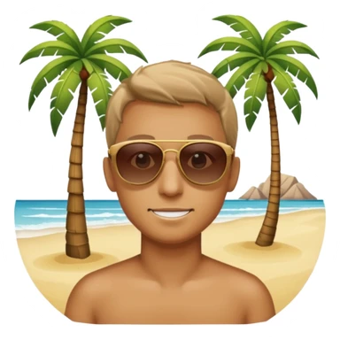 olas playa palmeras sticker