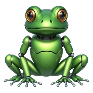 robotic frog sticker