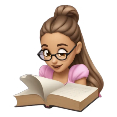 Ariana grande with big book sticker