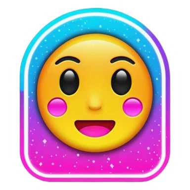 Glitter glitch error sticker