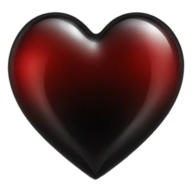 red black glass heart sticker