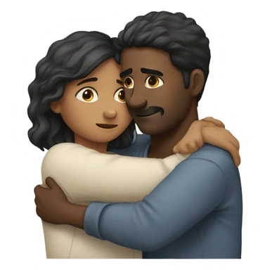 Sad hug sticker