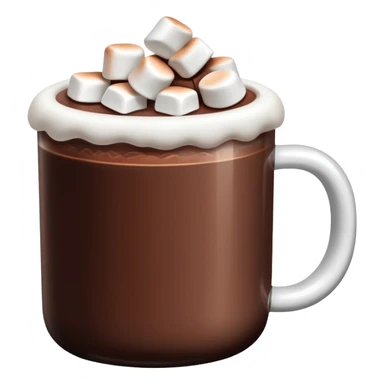 hot chocolate with marshmallows floating on top sticker