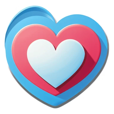 Blue heart sticker