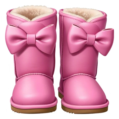 Pink uggs whit a bow sticker