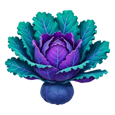 Blue and purple kale  sticker