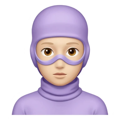 face in a pastel lavender ski mask, face only sticker