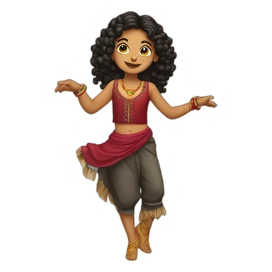 dancing gipsy kid sticker