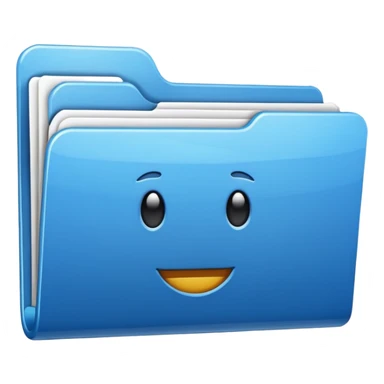 folder icon, simple, clean sticker
