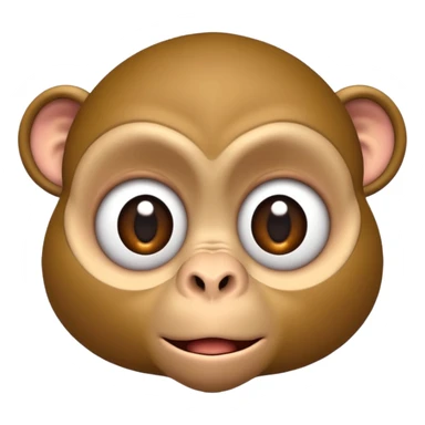 monkey with exaggerated rolling eyes, blending both monkey face and face with rolling eyes emojis sticker