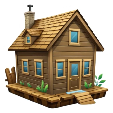 House with flooding around it sticker