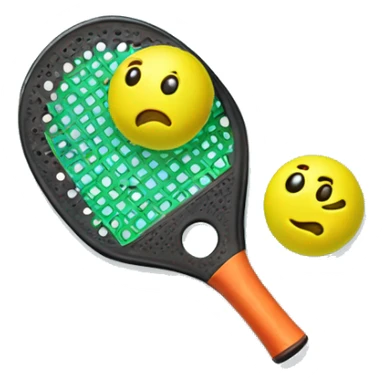 Pickleball paddle and balls sticker