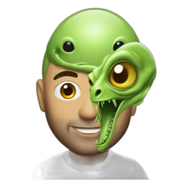 Joe Rogan holding Alien sticker