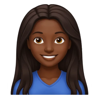 Yetide Badaki with dark brown long hair  sticker